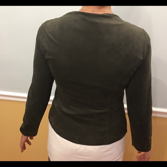 Promod Asymmetrical Zip Suede Jacket - Picture 3 of 4